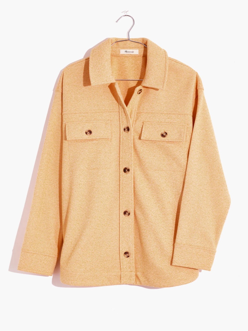 Madewell Brushed Herringbone Knit Shirt Jacket Shacket XXS